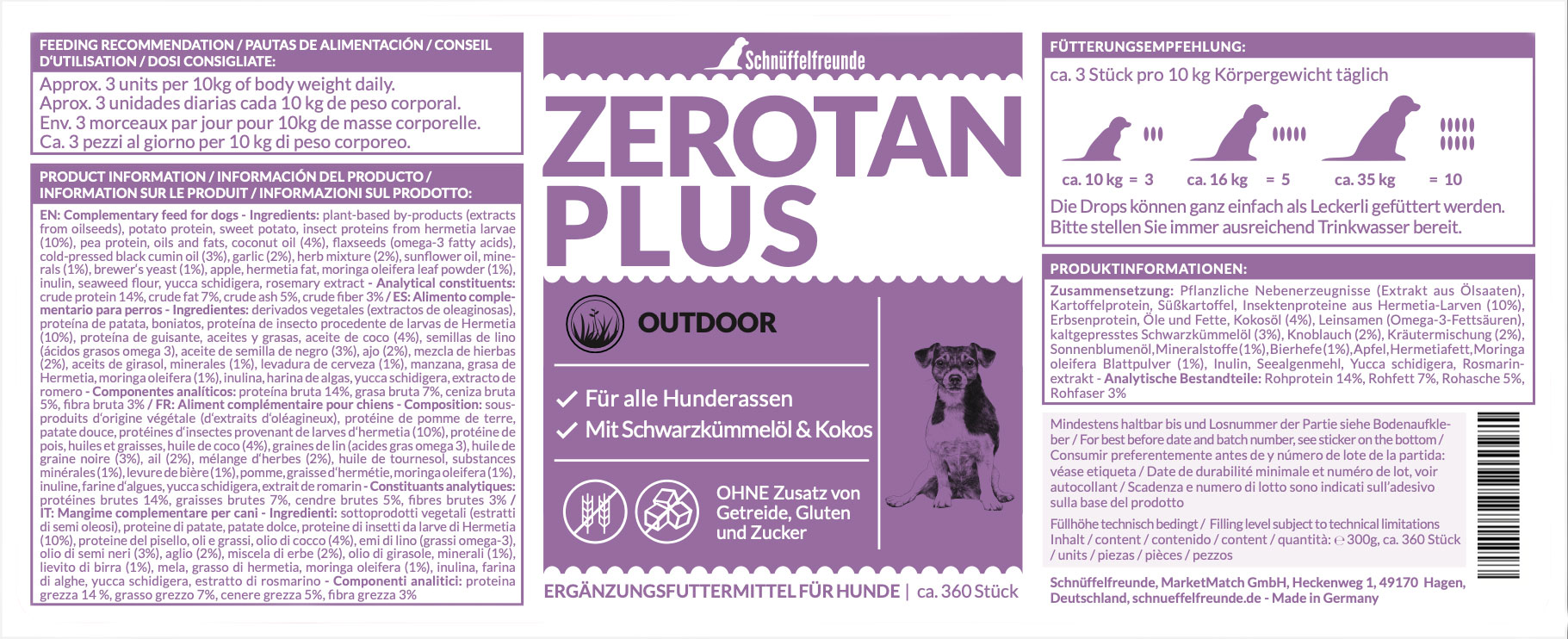 Zerotan Plus Etikett